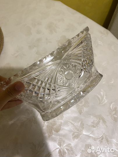 Блюдо хрустальное СССР
