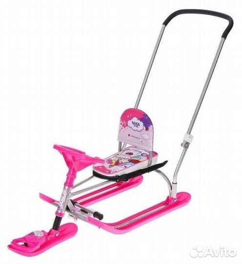 Снегокат Nika Twiny-2 со спинкой и родительским уп