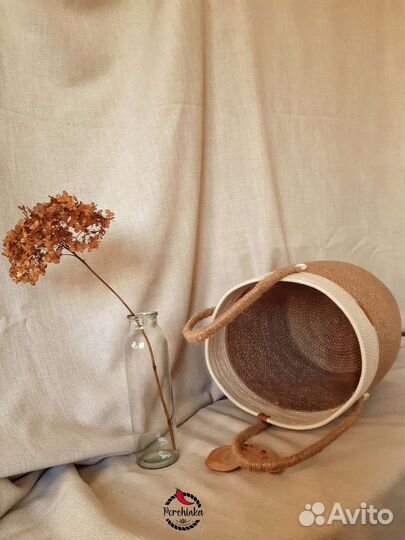 Кашпо из джута