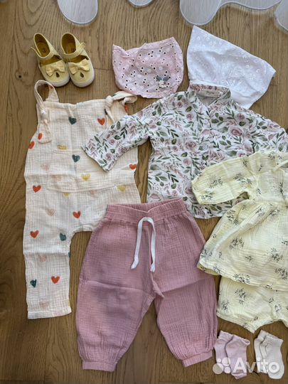 Комлект для девочки 80 размер муслин лето
