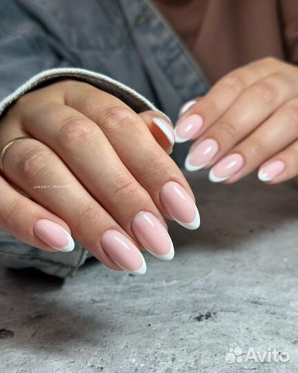 Маникюр гель лак. Наращивание