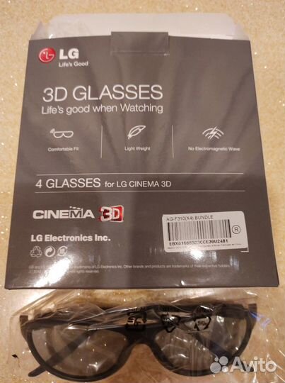 3D очки LG, новые, 4 шт