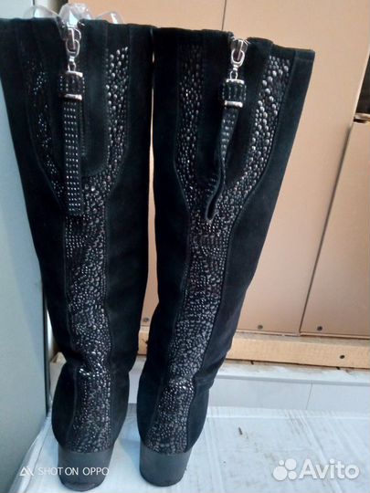 Сапоги н/к, замша, н/ м