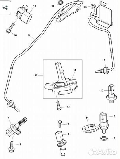 Кольцо / прокладка датчика уровня масла на Bentley