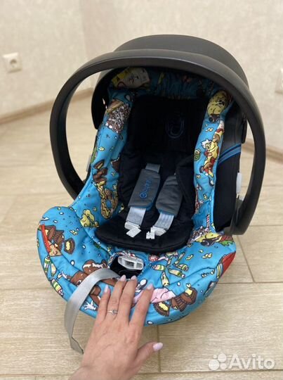 Автолюлька cybex aton 0-13 кг + база isofix