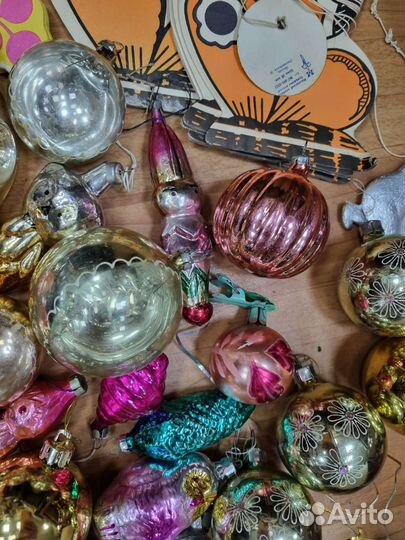 Лот ёлочных игрушек. СССР