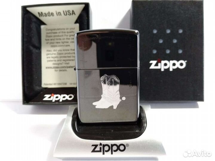 Зажигалка Zippo оригинал новая ковбой сапоги шпоры
