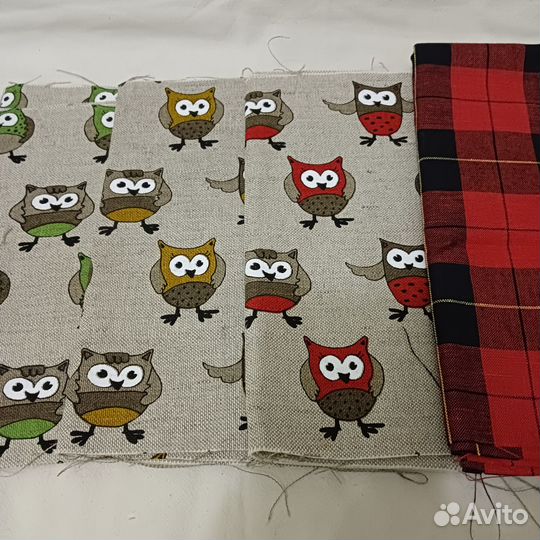 Отрезы ткани для рукоделия, лен 100