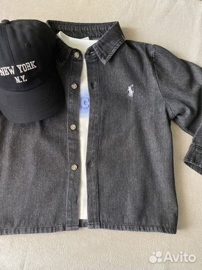 Джинсовая рубашка 90-140