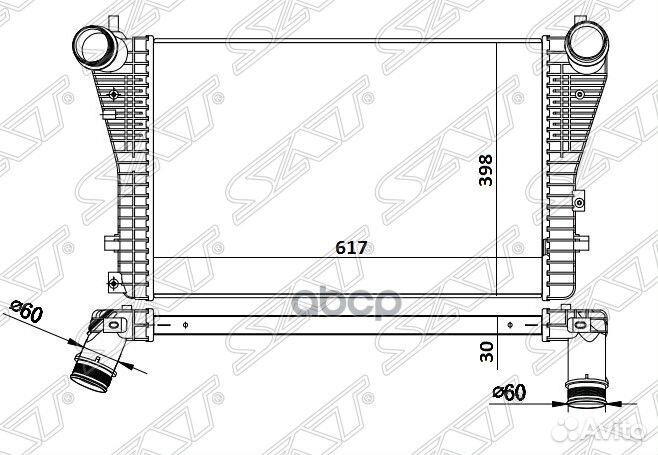 Интеркулер VW passat B6/B7 05/tiguan 07