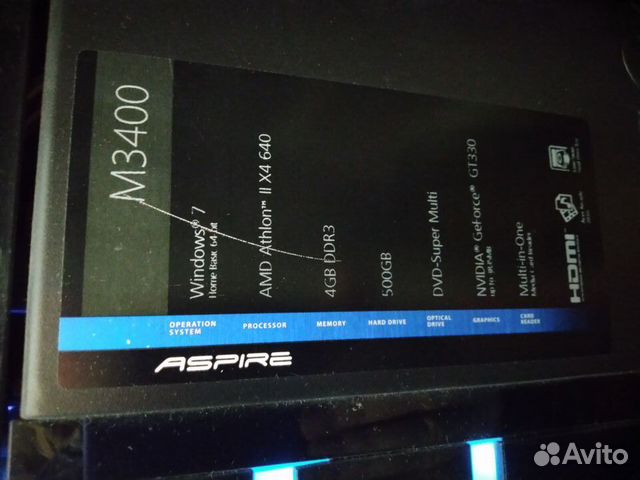 Системный блок acer aspire,торг,внутри новый SSD купить в Санкт ...