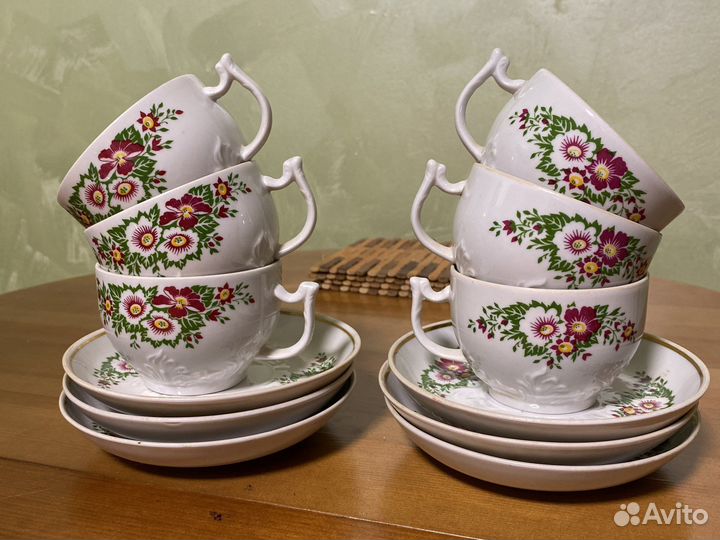 Сервиз чайный дмитровский фарфоровыф завод