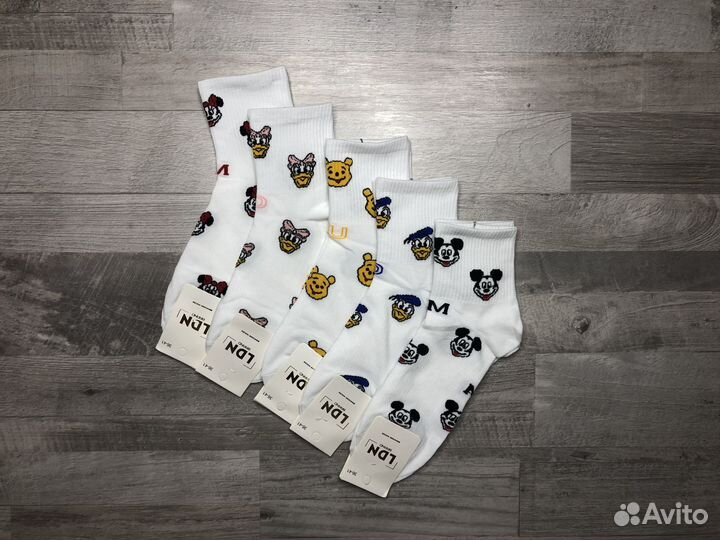 Носки с принтом и без