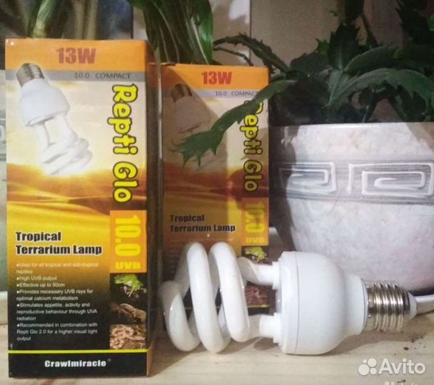 Новая Лампа UVB 10.0 для сухопутных черепах, репти