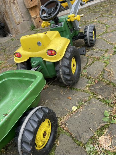 Трактор с прицепом john deere детский