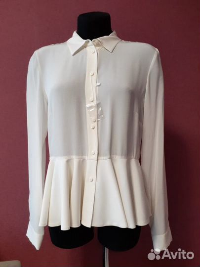 Блузка шелковая с баской Max Mara новая