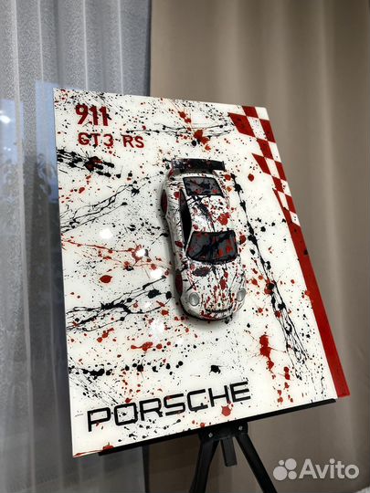 Картина с моделью машины Porsche 911