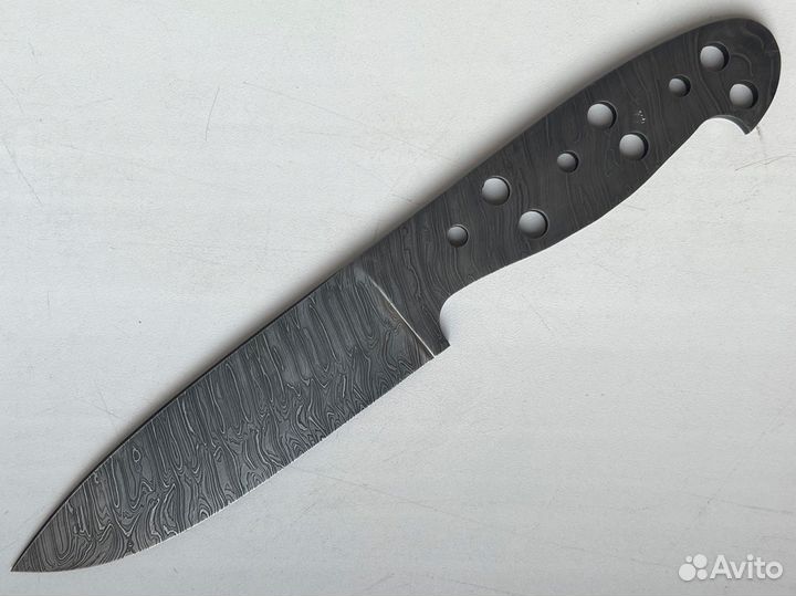 Дамаский клинок нож заготовка рукоять материал