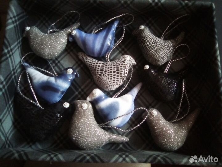 Игрушка новогодняя текстильная, подвесная