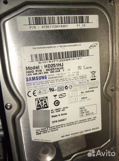 Жесткий диск SATA hdd 3.5