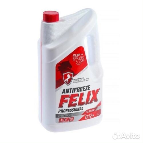 Антифриз felix carbox G-12+ (40) красный, зел 5кг