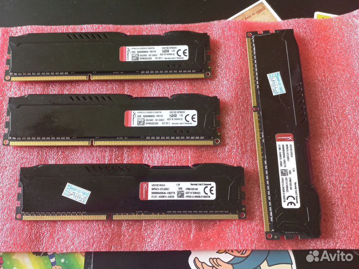 Оперативная память ddr3 Kingston fury 4*4gb