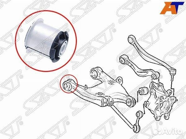 Сайлентблок заднего нижнего рычага BMW 5 F1# 09