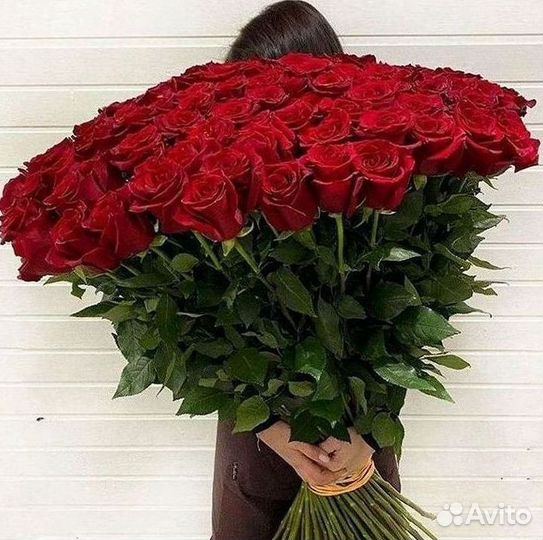 Розы высокие Доставка цветов
