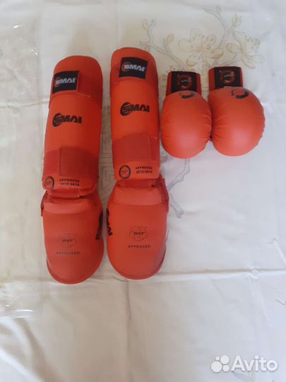 Защита голень, стопа, перчатки для каратэ