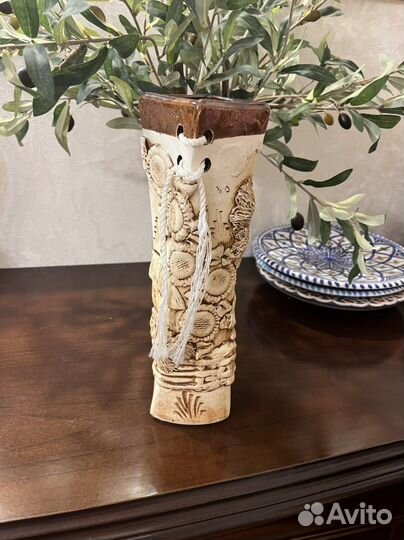 Ваза из глины ручная работа