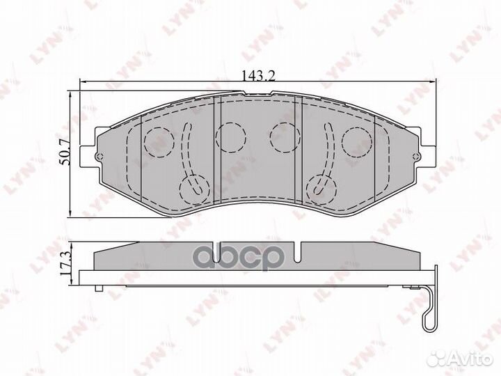 Колодки тормозные дисковые перед BD1805 LYN
