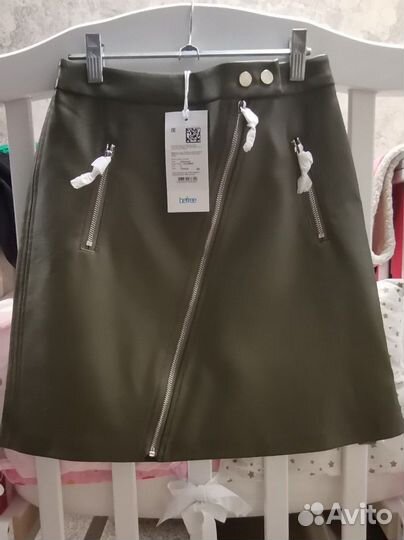 Кожаная юбка натуральная 42-44