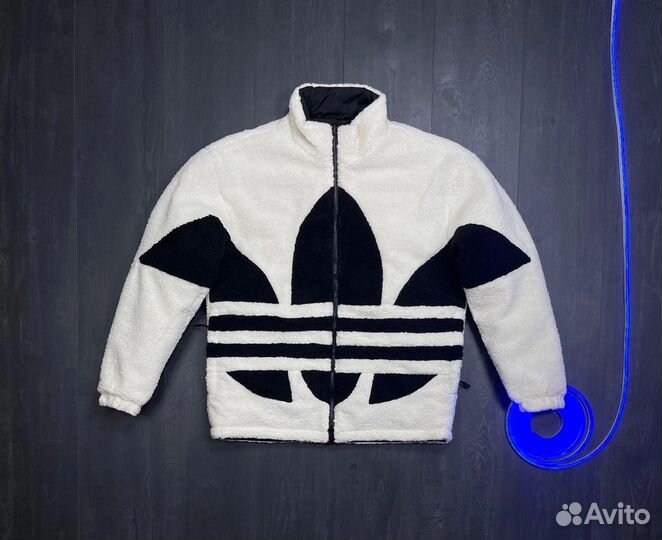 Куртка Adidas двухсторонняя барашка зимняя