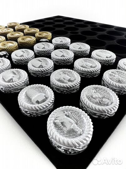 Подарочные шахматы шашки / фишки для нард 3в1