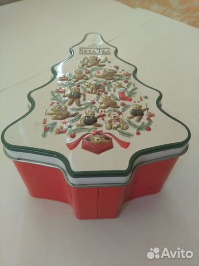 Коробка металлическая ёлочка