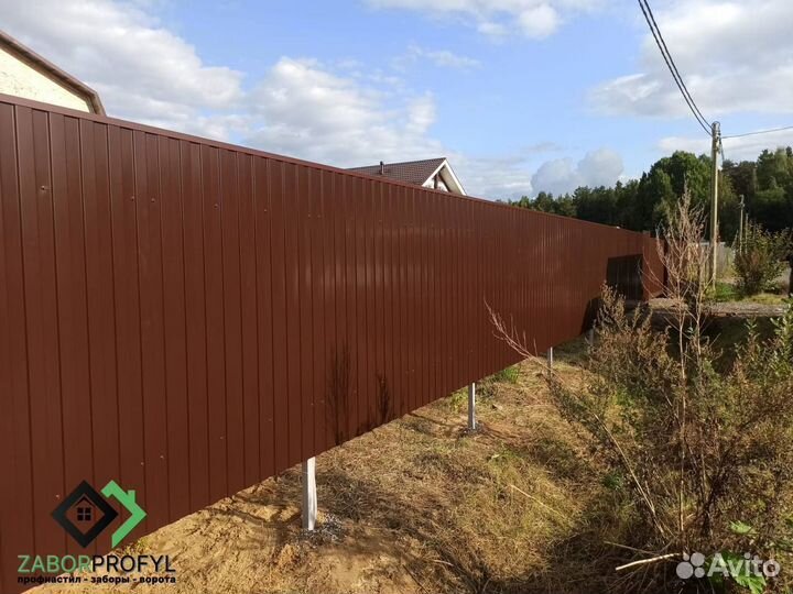 Ворота из профнастила / забор из профлиста