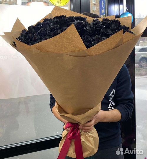 Роза Радужные чёрные синий