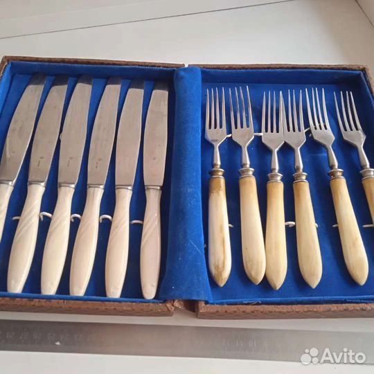 СССР столовый набор ножи и вилки по 6шт. в коробке
