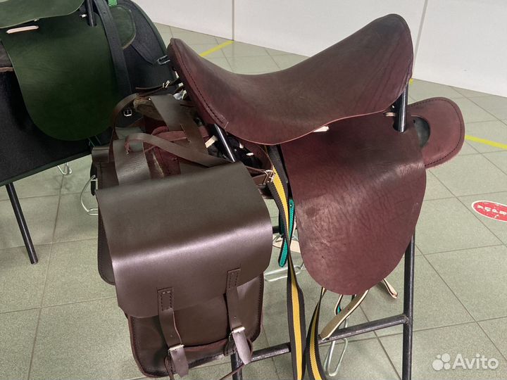 Сумка кожаная для седла