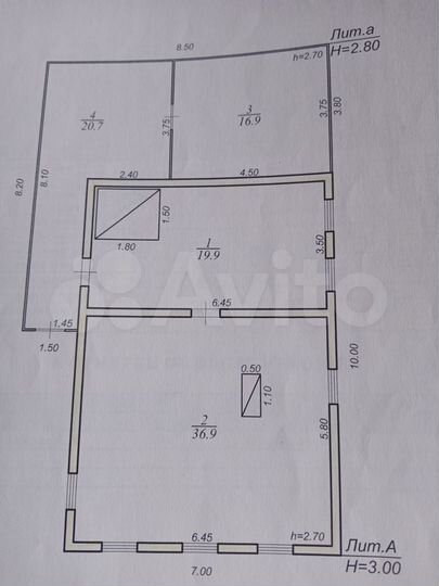 Дом 57 м² на участке 16 сот.