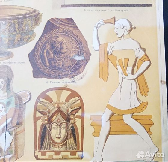 Хромолитография из старинной энциклопедии конец 19