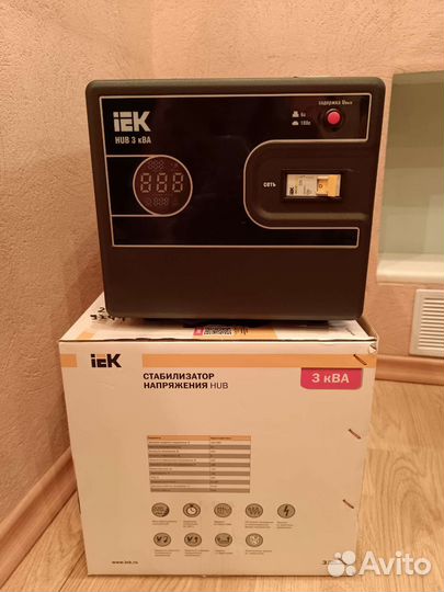 Новый Стабилизатор напряжения IEK HUB 3ква