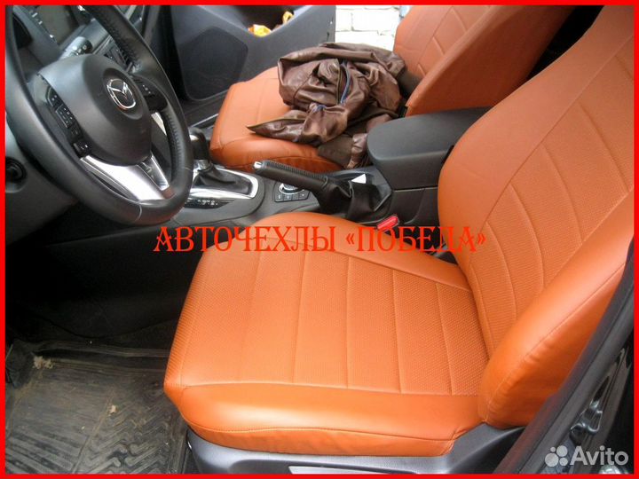 Чехлы Mazda CX-5 2 из экокожи коричневые Классика