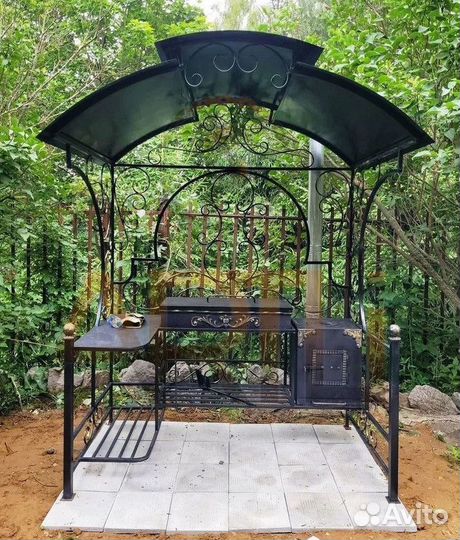 Кованые мангалы с крышей в Наличии и на Заказ