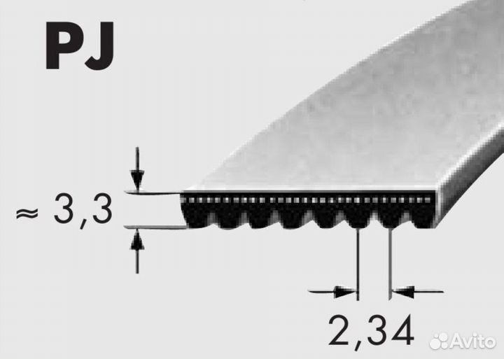 Ремень поликлиновый 611 J 5 (5PJ611) сбр (бетон