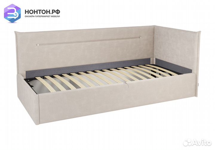 Кровать Альба 0.9 м кремовая