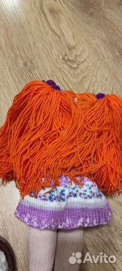 Кукла ручной работы, вязанная