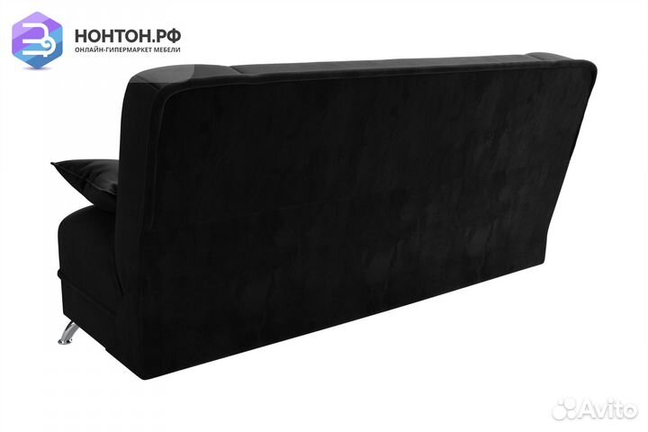 Диван книжка Анна велюр черный