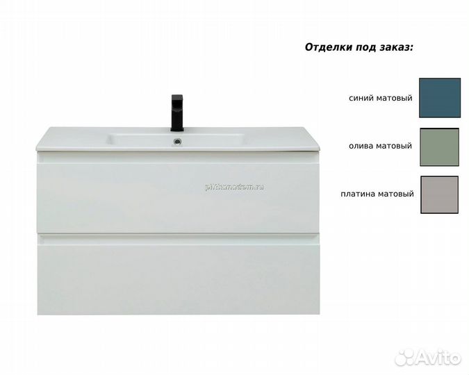 Allen Brau Eclipse 1.E1002.CGM Тумба под раковину, олива матовая