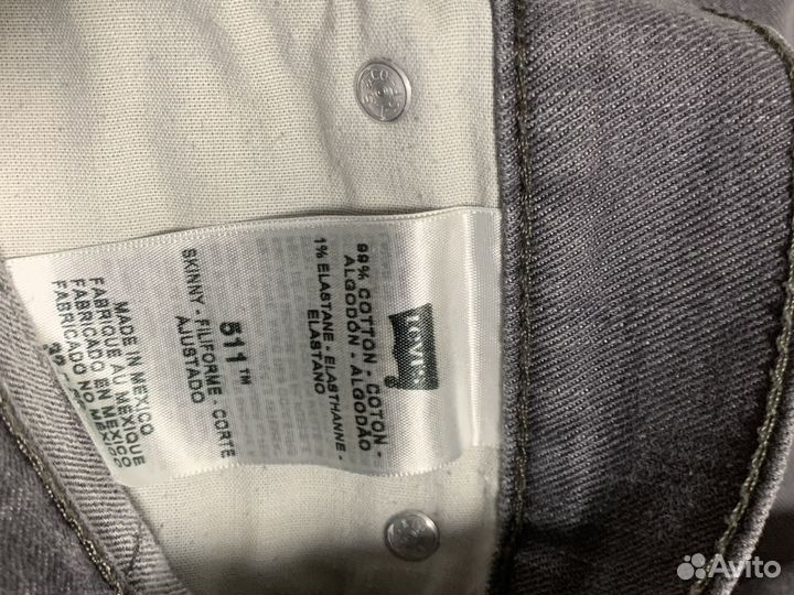 Джинсы levis 511 w 32